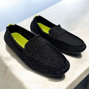 Rothy’s Driver Loafer Flats Chocolate Spot Leopard Shoes Brown